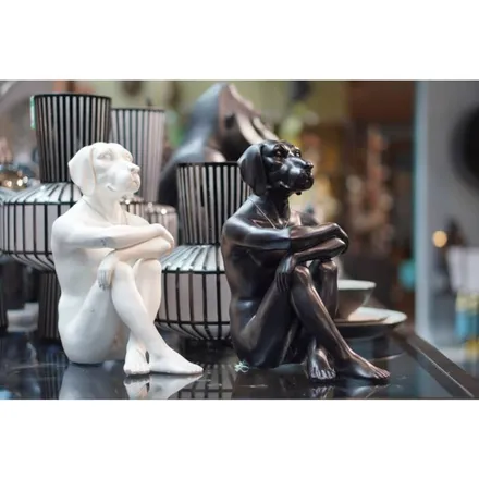 Dekoratiivne kuju Gangster Dog valge