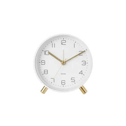 Äratuskell Karlsson Lofty D11 cm valge-kuldne