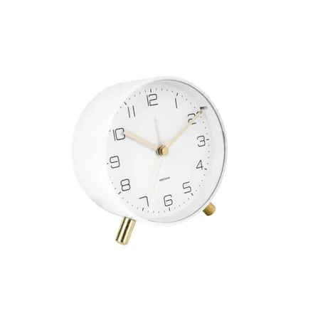 Äratuskell Karlsson Lofty D11 cm valge-kuldne