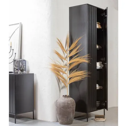 WOOOD kapp Gravure mänd/must