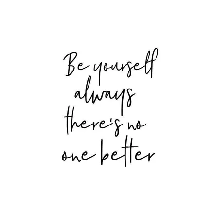 Poster Be Youself 40x50 valge