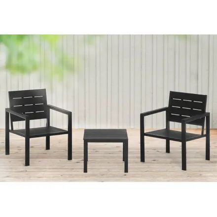Aiamööbli komplekt Capri 3 must