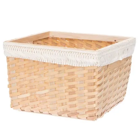 Punutud Korv naturaalne/valge