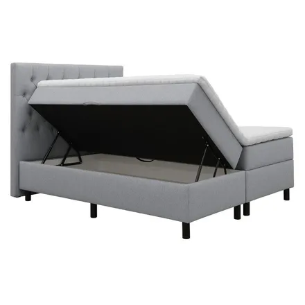 Pesukastiga kontinentaalvoodi Lisbeth pocket 160x200 hall