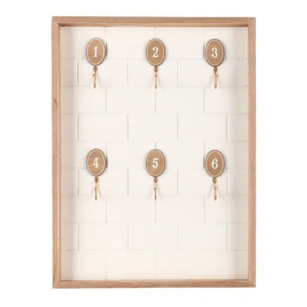 Võtmekapp Tile valge/pruun