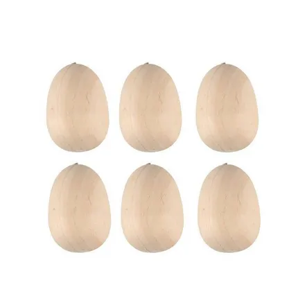 Dekoratiivsed puidust munad karbis 6tk