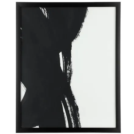 Seinapilt Roberval 43x53 must/valge