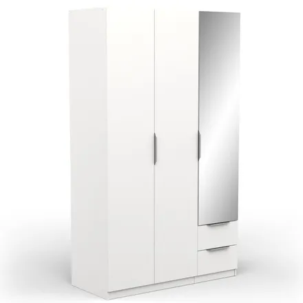 Riidekapp peegliga Ghost 3u2s valge
