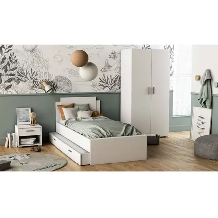Voodialune sahtel Life 90x200 valge