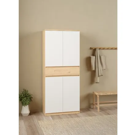 Esikukapp Naia hickory/valge