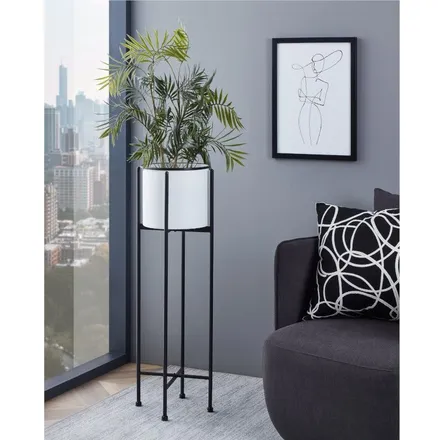 Jalgadel lillepott Shikabe must/valge