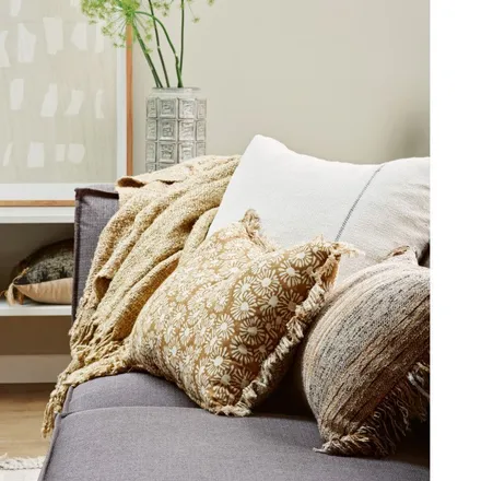 WOOOD Dekoratiivpadi Blossom 60x40 pruun/valge