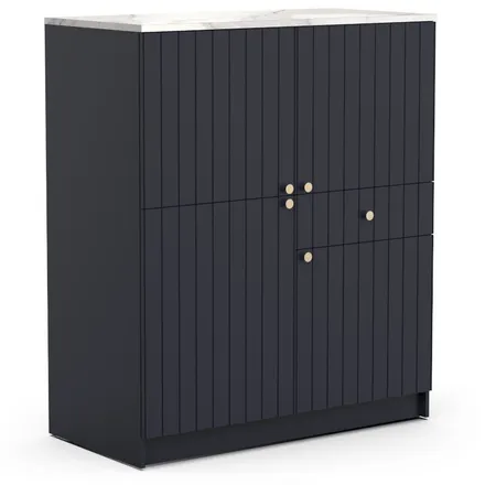 Alumine köögikapp Chester 4u1s indigo sinine/marmor