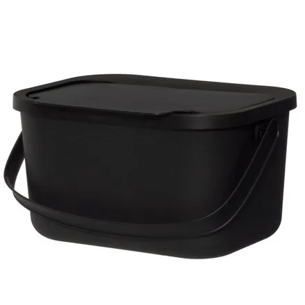 Biojäätmete ämber+filter 4,5L must