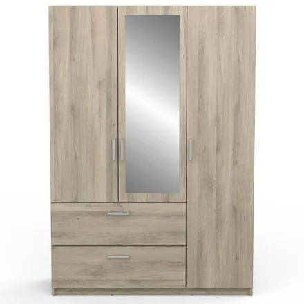 Riidekapp peegliga Ready2 3u2s kronbergi tamm