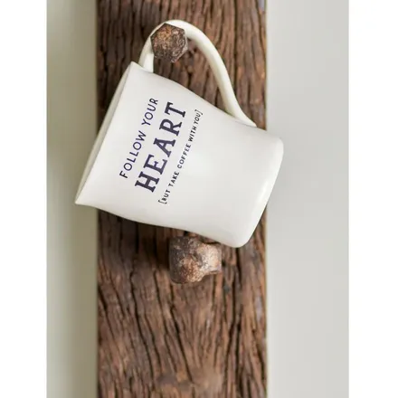 Bloomingville Kruus Follow Your Heart 330ml valge