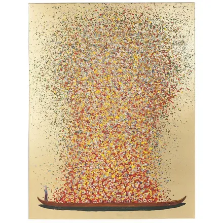 Seinapilt canvas Flower Boat 80x100