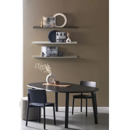 WOOOD pikendatav söögilaud Jan 120x120/160/200 must