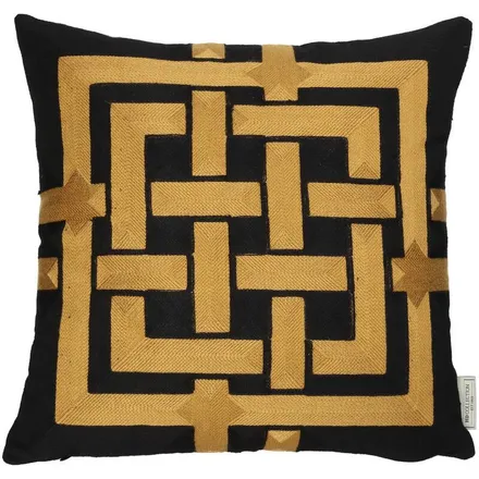 Dekoratiivpadi Luxury 45x45 must/kuldne