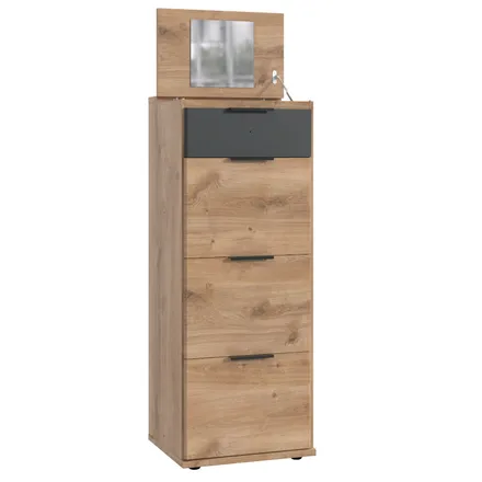 Kõrge kummut Texel 4s+p tammeplank/grafiit