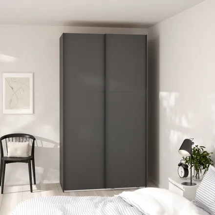 Lükandustega riidekapp Como 2lu tumehall