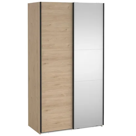 Lükandustega riidekapp Como 2lu+peegel hickory tamm