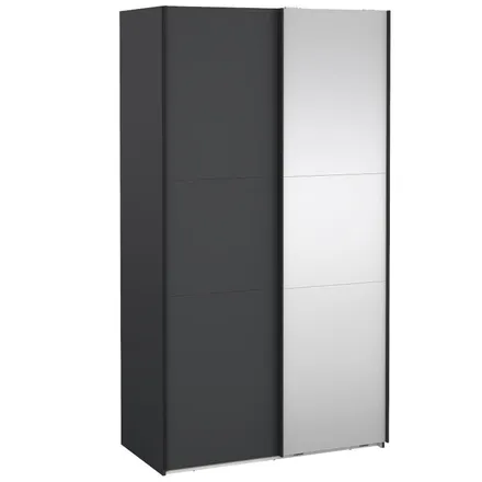 Lükandustega riidekapp Como 2lu+peegel tumehall