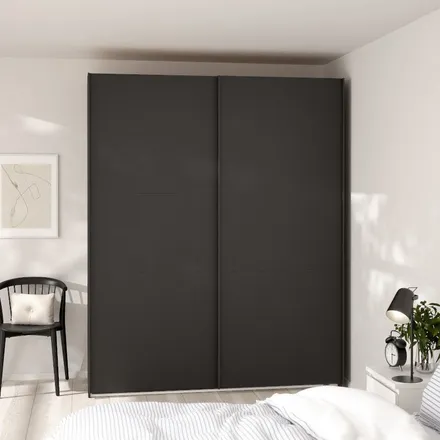 Lükandustega riidekapp Como 2lu must