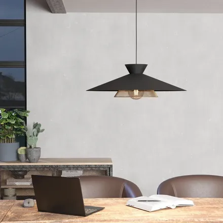 Ripplamp Eglo Grizedale must/kuldne