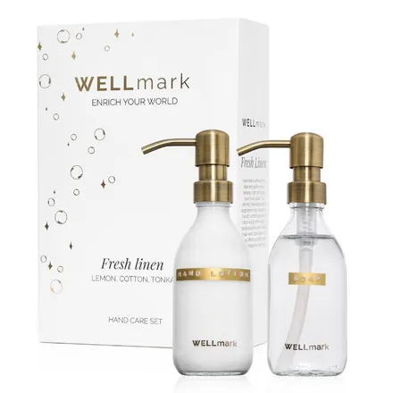 WELLmark kätehooldus komplekt kätekreem+vedelseep Fresh Linen 250ml