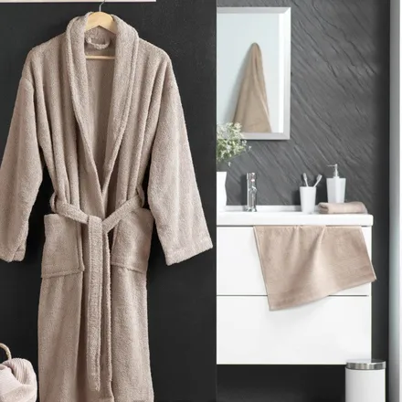 Hommikumantel Terry taupe
