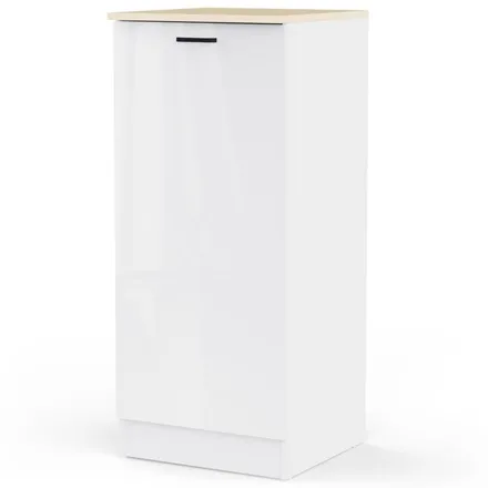 Köögikapp Bianco 1u valge kõrgläige/tamm