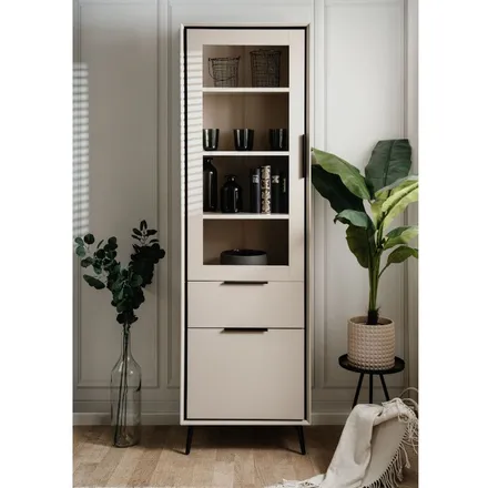 Vitriinkapp Arona 1u1s capuccino/must