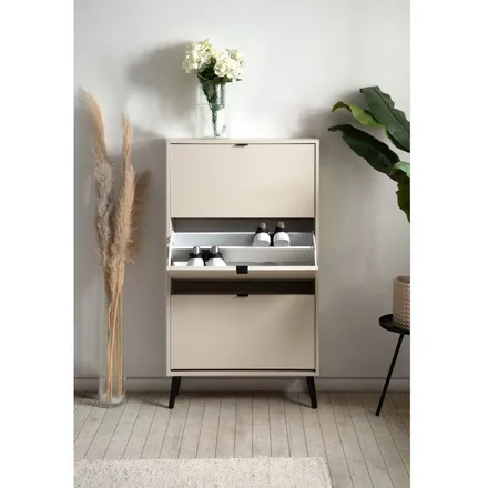 Jalanõudekapp Vigo 3s capuccino/must