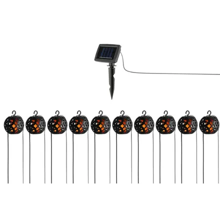 Solar aiavalgusti Flame 10 tk