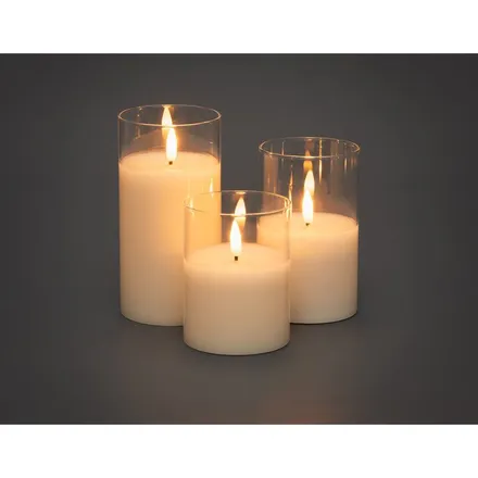 LED küünlad Milton 3 tk valge