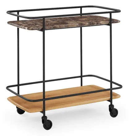 CoreOne abilaud ratastel Trolley 70x40 pruun/tamm