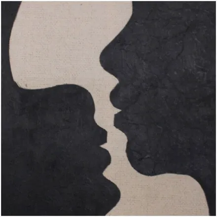 Seinapilt Two of Us 80x120 must/beež