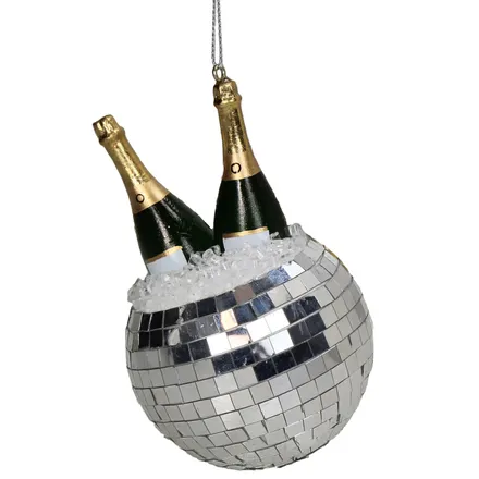 Jõuluehe Champagne Bottles hõbedane