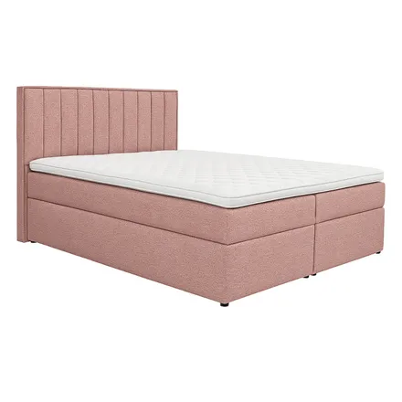 Pesukastiga kontinentaalvoodi Ritz 200x200 roosa