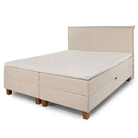 Pesukastiga kontinentaalvoodi Betsy 160x200 naturaalvalge