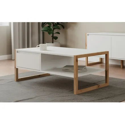Diivanilaud Denver artisan tamm/valge