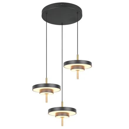 Laelamp Keaton 3 must/messing