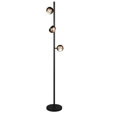 Põrandalamp Select Orbit Led must/pruun