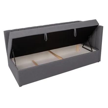 Pesukastiga voodi Klaus parem 90x200 tumeroheline