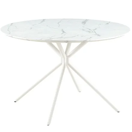 Söögilaud Bevel D120 marmor/kreem