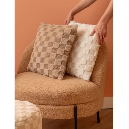 Dekoratiivpadi Checker 45x45 valge