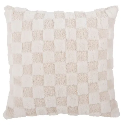 Dekoratiivpadi Checker 45x45 valge