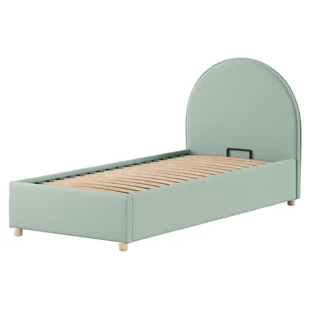 Pesukastiga voodi Moon 90x200 roheline
