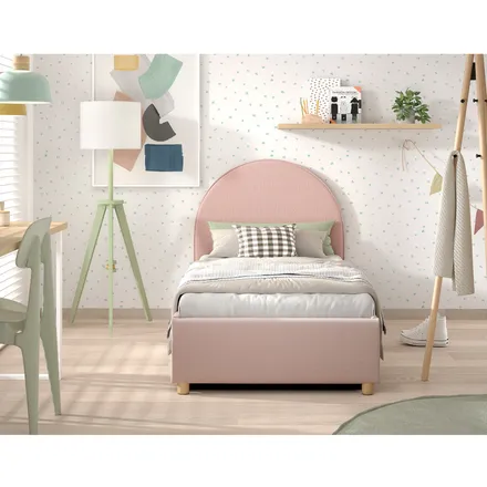 Pesukastiga voodi Moon 90x200 roosa